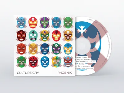 Culture Cry - Phoenix Album Artwork album album art cd cd artwork cd cover design digital art hip hop illustration luchador maria isa minnesota music music art punk reggae rock ska st. paul slim vision the kid