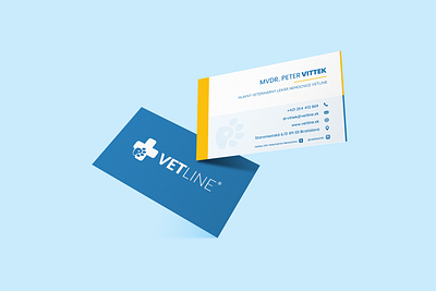 VetLine business card brand brand identity branding business card businesscard design dog graphic illustration logo pet veterinary vizitka vizitky