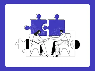 Integrationh branding cartoon design girl girl character icon illustration illustrator integration man vector