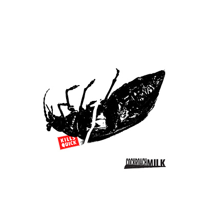 Cockroach Milk bugs cockroach cockroach milk collage graphic design illustration pests punk typography