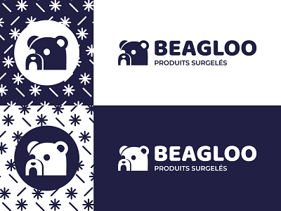 Beagloo bear branding color food freeze fresh igloo illustrator logo logo design responsive vector