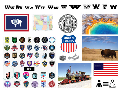 Wyoming FC Mood Board bison branding design inspiration logo mood mood board railtoad soccer typography wyoming yellowstone