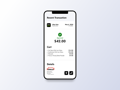 30 Days of Art: (17) Recent Transaction/Itemized Receipt app app design design fintech invoice itemized receipt sketch transaction ui ui design ux ux design wallet