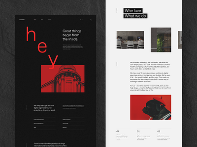 Vuurberg — About Page design interface portfolio ui vulcano webdesign website