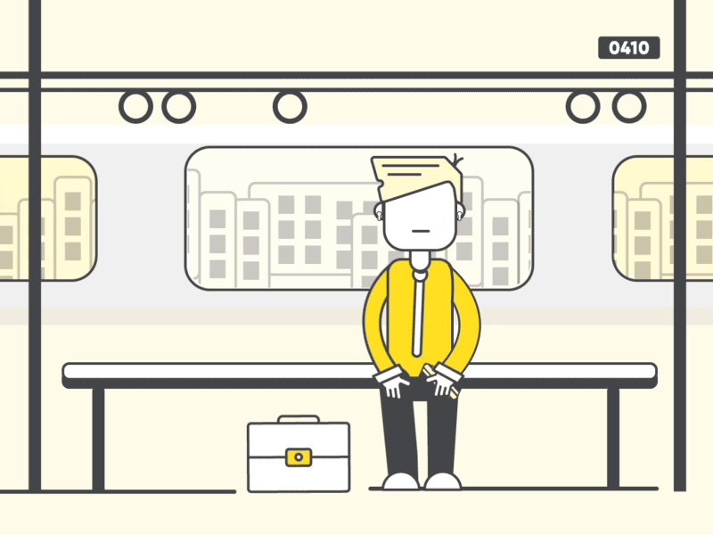 Back to work 2d animation aftereffects animated animated gif animation design motion design vector work