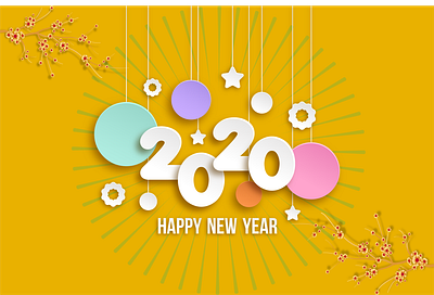 New Year Greeting branding covid19 facebook illustration minimal new year poster art social media twitter feed ui