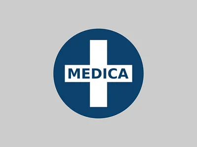 Medica branding design flat geometric art illustraion logo logotype minimal typography vector