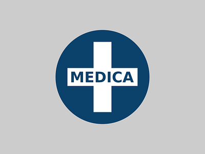 Medica branding design flat geometric art illustraion logo logotype minimal typography vector