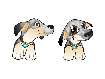 Happy Dog cartoon character cute animal cute art dog dog illustration illustration pet vector