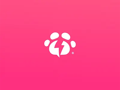PowerPaw animal bolt brand cat design dog foot icon lightning bolt logo paw pet power print sign store symbol