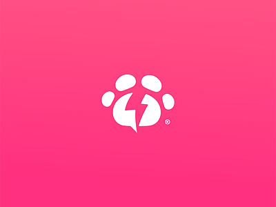 PowerPaw animal bolt brand cat design dog foot icon lightning bolt logo paw pet power print sign store symbol