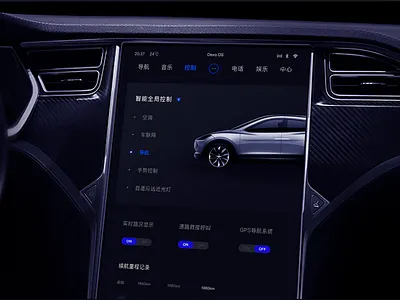 HMI car control hmi ui 卡 数据可视化
