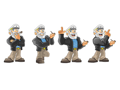 Captain Treasure character design illustration mascot character mascot design vector