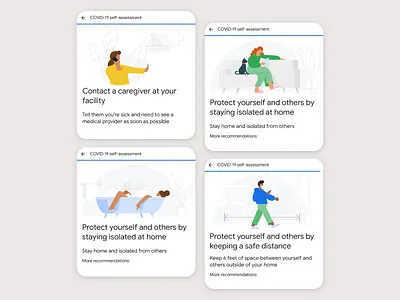 Google Health – Covid-19 self-assessment branding covid covid 19 covid 19 covid19 drawing flat illustration google google health illustration illustrator isolation lockdown mask pandemia pandemic self distancing ui vector virus