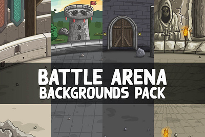 Battle Arena Game Backgrounds 2d backgrounds castle fantasy game game assets game design gamedev indie game