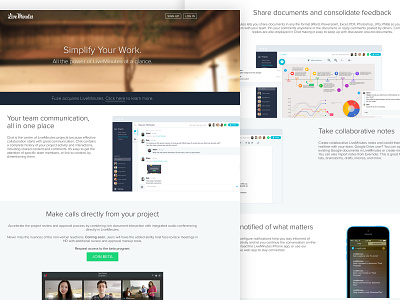 LiveMinutes - Features corporate website design features features page liveminutes photoshop psd ui website website design