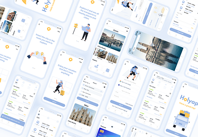 Holyap - Travelling App app app design design graphic design ios ios app design logo mobile travel app travelling ui uiux ux