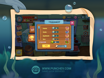 SpongeBob: Krusty Cook-Off game gameart gui illustration mobilegame popup spongebob squarepants studiopunchev ui user experience user inteface ux