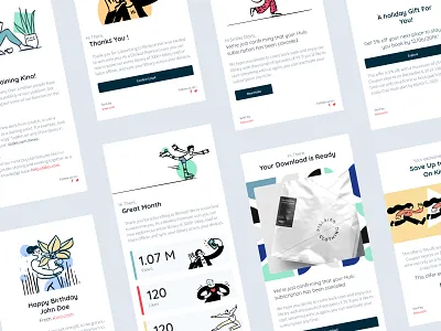 Kino Email Template blue branding email email design email marketing email template illustrator minimal newsletter template webdesign