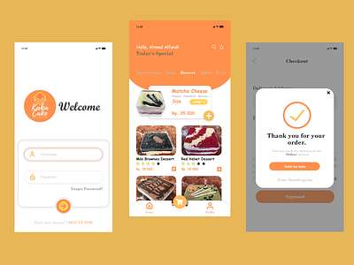 Mobile App Design : kaka.cake shop app art branding design icon illustration illustrator minimal ui ux