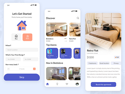 🏠Best House Rental App android app design app development app ui branding branding design home home finder house house rent house rental app house renting houses ios mobile app real estate realestate rental app ux