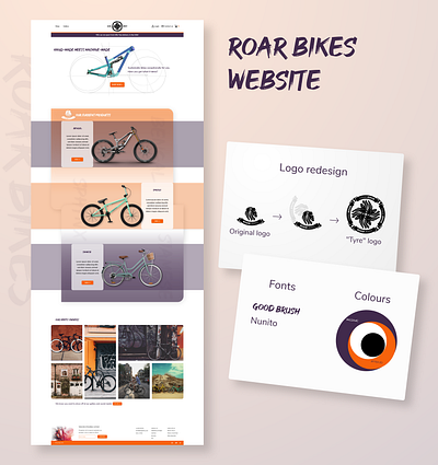 Roar Bikes Website branding design icon logo sport transport typography ui ux website xd design