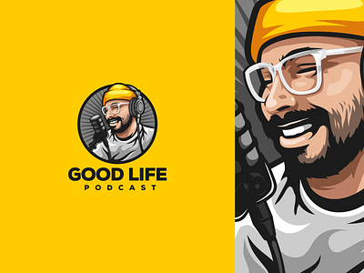 Good Life Podcast brand branding character e sport esport illustration logo mascot sport ui