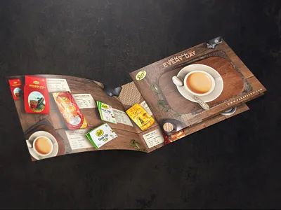 Product brochure branding brochure brochure design brochure layout brochure mockup catalog design layout photo manipulation photoshop product catalog tea