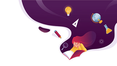Study for future abstract branding character education homepage illustration landing landingpage study symbols
