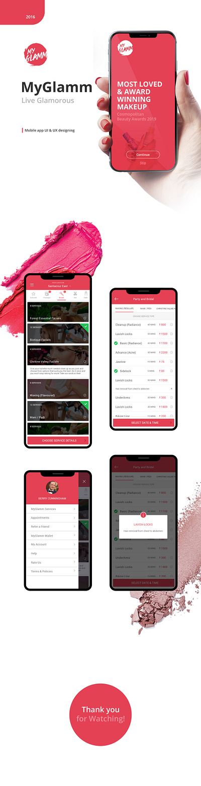 My Glamm Mobile App animation branding design flat minimal mobile app mobile app design responsive design ui ux