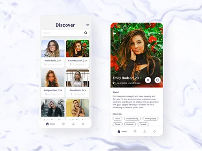 Dating App Concept android android app app app design dating datingapp design ios ios app meetings mobile mobile app mobile design mobile ui ui ui deisgn uidesign ux uxdesign uxui