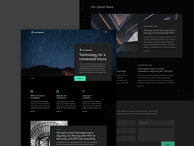 Aerospace Website Concept adobe xd concept design flat idea space technology ui ux web website