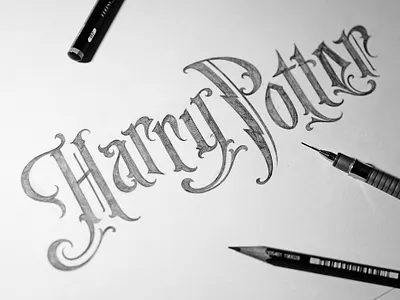 Harry Potter branding calligraphy hand lettering handlettering lettering logo logotype type typography vintage