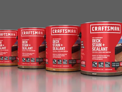 Craftsman Paint Packaging branding cans craftsman design outdoors paint