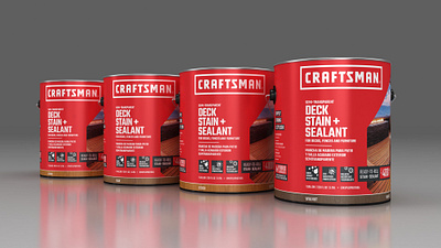 Craftsman Paint Packaging branding cans craftsman design outdoors paint