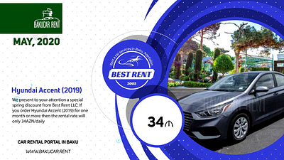 Rent a car deals from BakuCar.Rent, May 2020 banner ad corporate design video video ads website