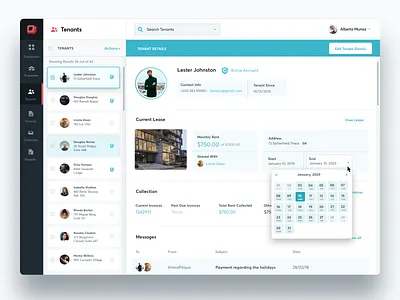 Pitaya: Tenants Screen for Real Estate Property Management billing cloud app collaboration invoicing landlord lease tracking product design property developer property management property search real estate real estate agency real estate agent realestate rent tracking saas teamwork tentant tentants user interface