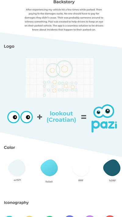 Pazi app logo branding concept illustration logo vector