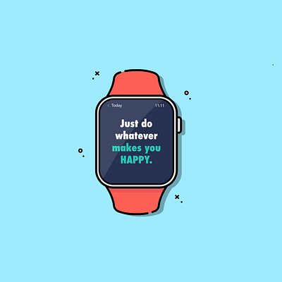 Smartwatch apple watch art flat illustration flat vector illustration smartwatch vector