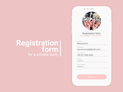 Registration form app daily daily 100 daily challange daily ui registration registration form uiux xd