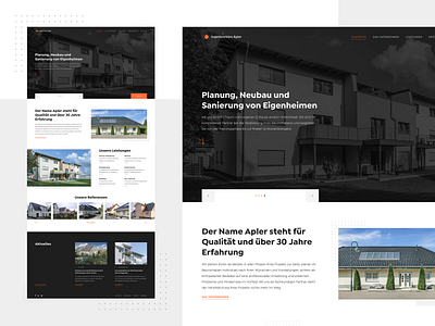 Ingenieurbüro Apler - Landing Page architect architectural architecture building clean construction construction plan engineering engineers family firm german germany homepage house landing page minimal minimalistic properties real estate