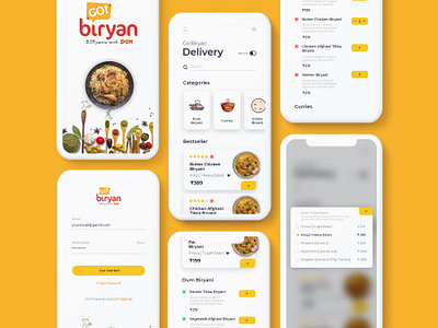 A concept for GoBiryan restaurant design illustration india ui ui ux ui design