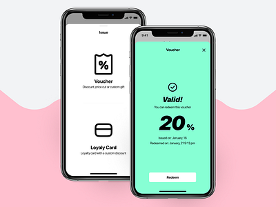 Simple Loyalty Program App app clean design flat ios minimal mobile ui ux