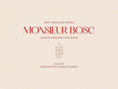 Visual Identity – Monsieur Bosc. branding coffee coffee shop design graphic design logo restaurant branding typography