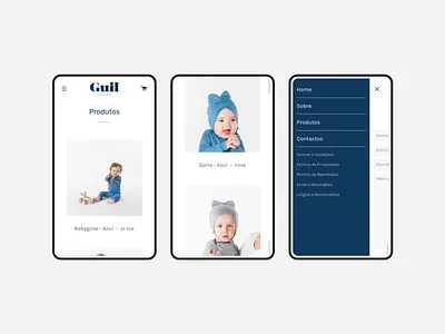 Guil alaska baby brand cart design development ecommerce mobile products shop shopify web webdesign website