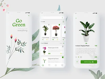 Plants App adobe photoshop adobe xd app design flowersapp flowersapp illustration illustrator logo plantsapp plantsapp ui ux web website