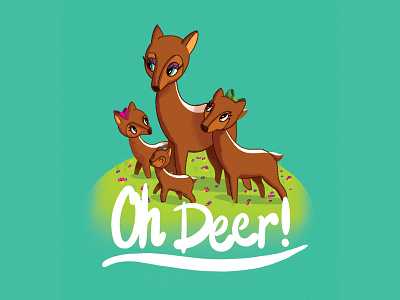 Oh Deer deer illustration