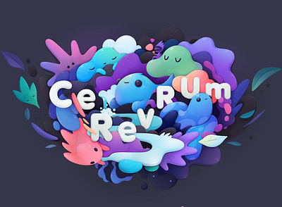 Cerevrum logo illustration abstract branding cartoon character concept design illustration lettering logo vector vr zutto