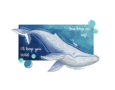 You keep me safe...I'll keep you wild graphic graphic design graphicdesgn graphicdesign graphicdesigners illustration procreate procreate art procreate brushes procreateapp