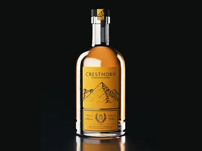 Cresthorn Canadian Rye Whisky beverage packaging packaging retro rye spirit design spirit label whiskey whisky